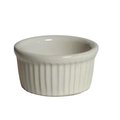 Tuxton China 3 in. Ramekin Fluted 2.5 oz. - White - 4 Dozen BWX-0252